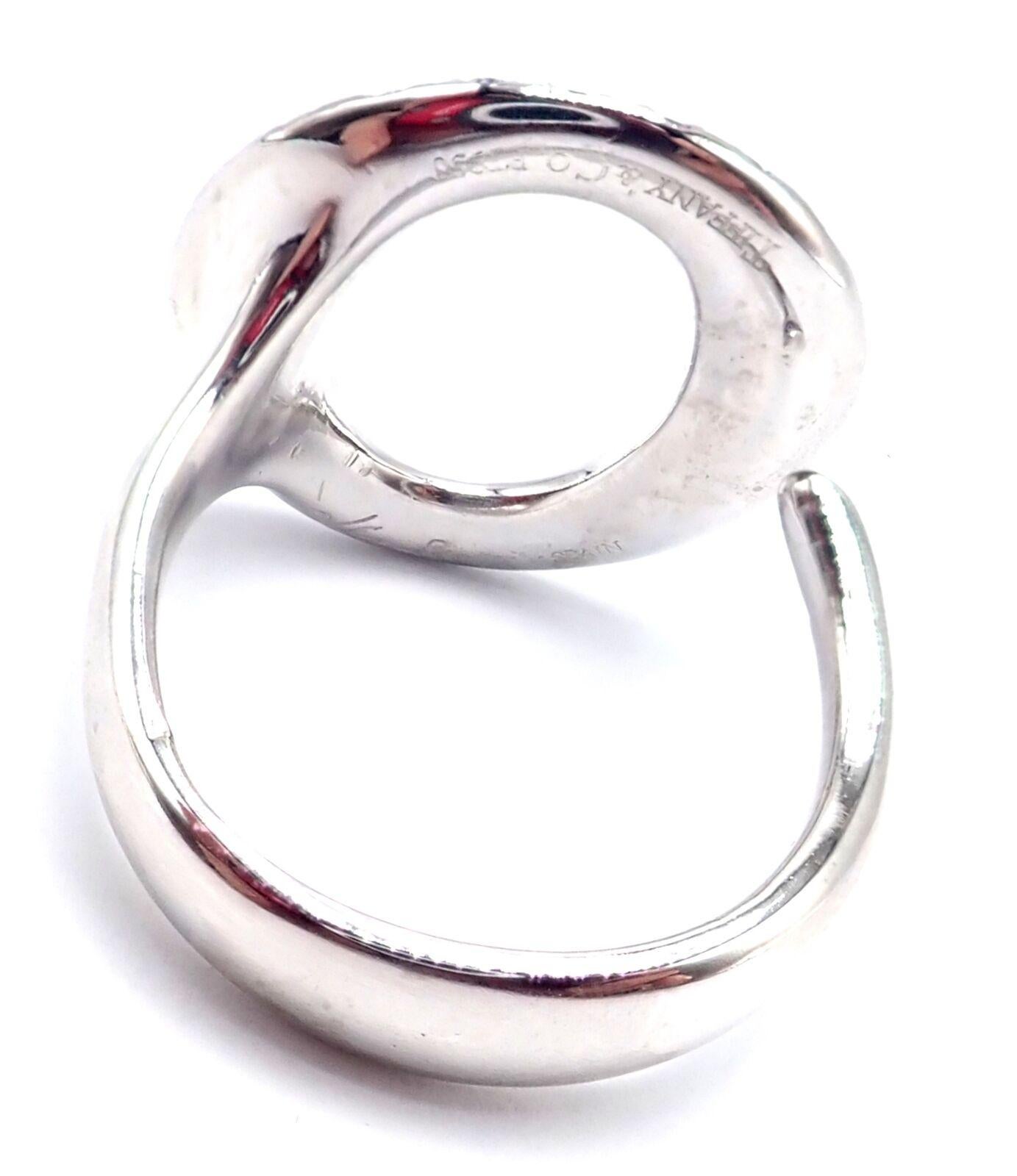 Tiffany & Co Elsa Peretti, bague Sevillana en platine et diamants en vente 3