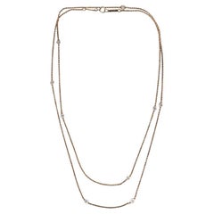 Tiffany & Co. Elsa Peretti Diamond Sprinkle Necklace in 18K Yellow Gold, 32 Inch