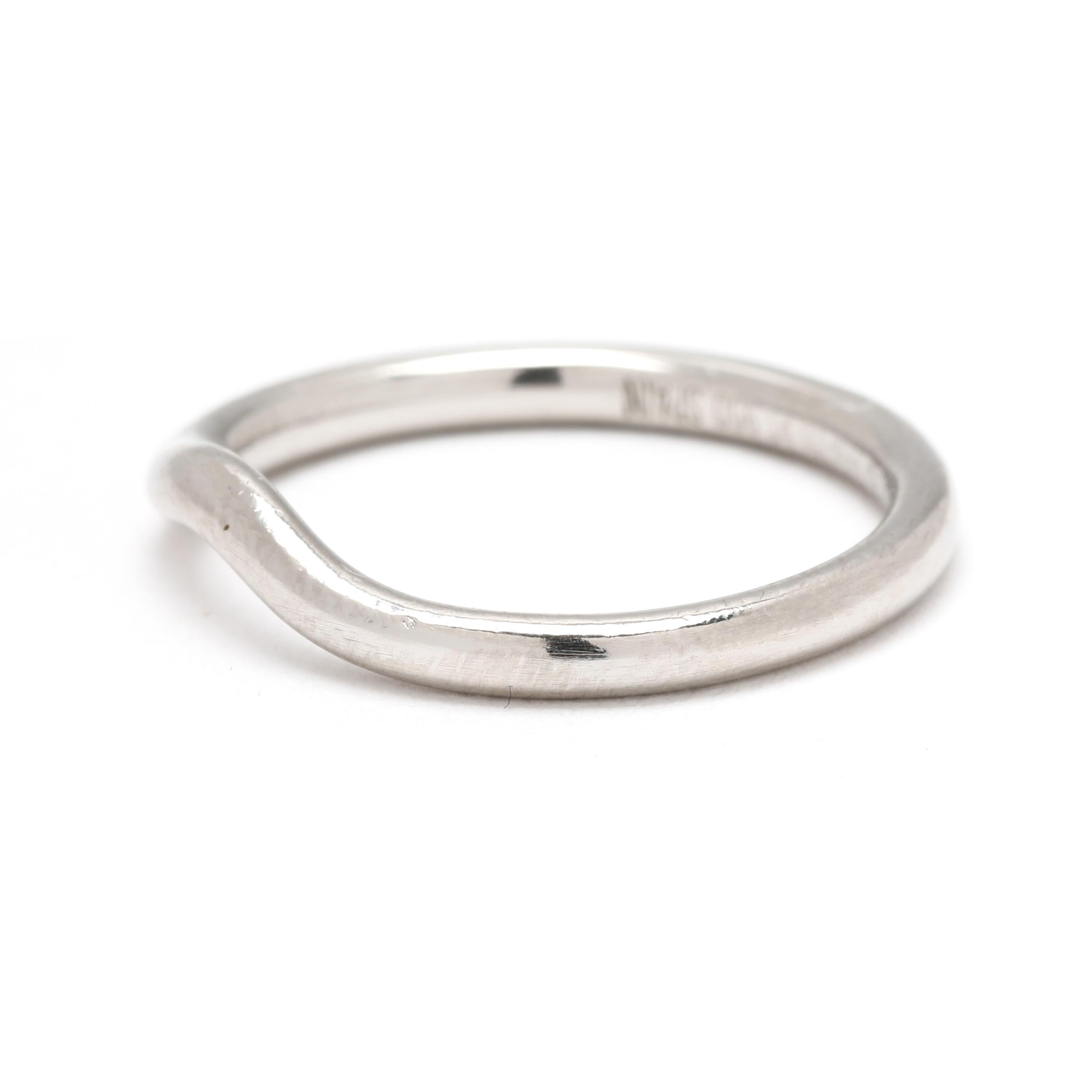 Anillos Tiffany & Co Elsa Peretti con banda apilada de diamantes, platino, talla 5 en venta 7