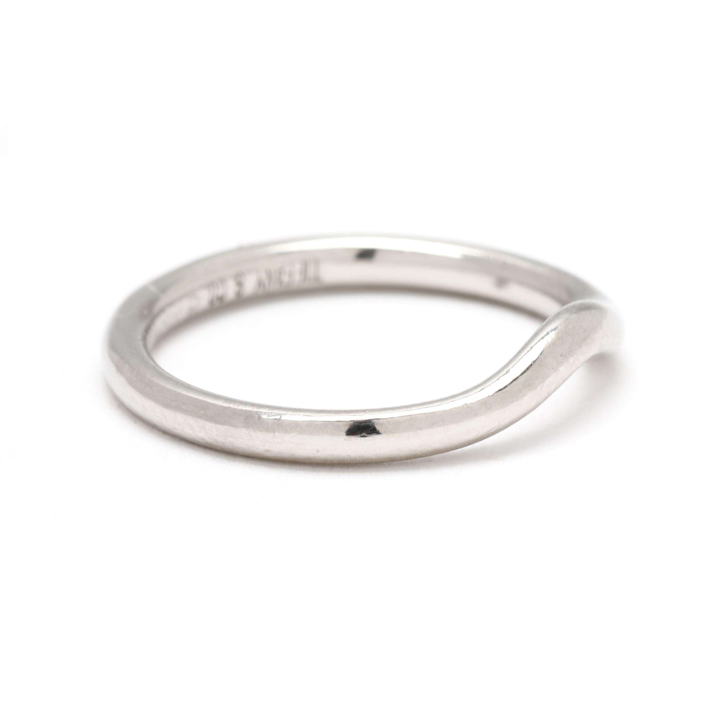 Anillos Tiffany & Co Elsa Peretti con banda apilada de diamantes, platino, talla 5 en venta 4