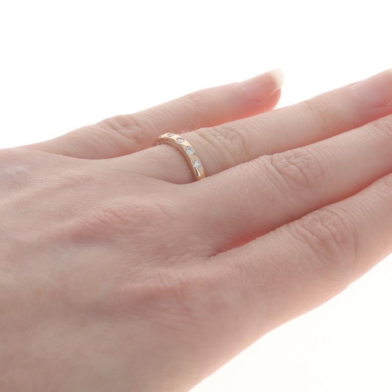 Tiffany & Co. Elsa Peretti Diamant-Stapelring aus Roségold 18k .10ctw Ring 4 1/2 im Zustand „Hervorragend“ im Angebot in Greensboro, NC
