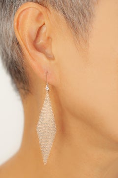Tiffany & Co. Elsa Peretti Diamond Sterling Mesh Earrings
