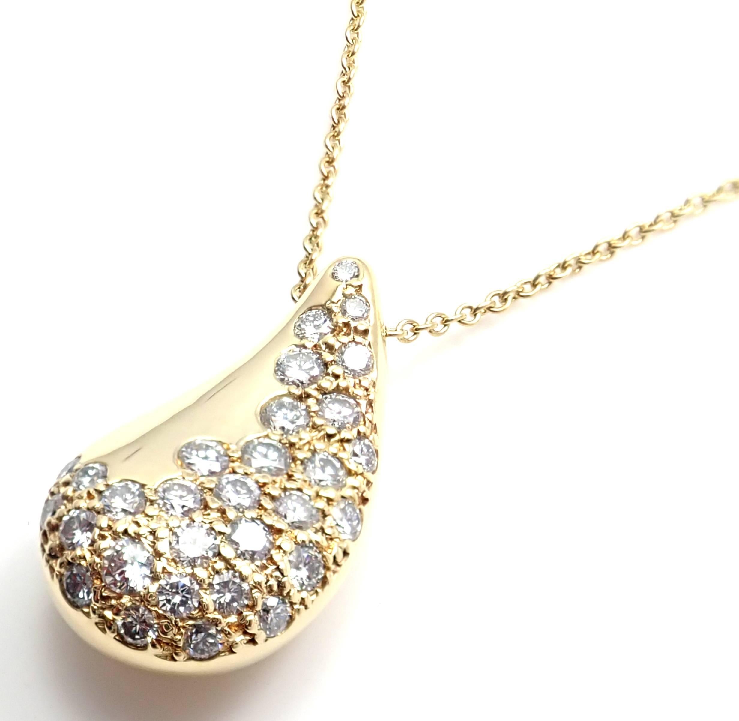 gold diamond teardrop necklace