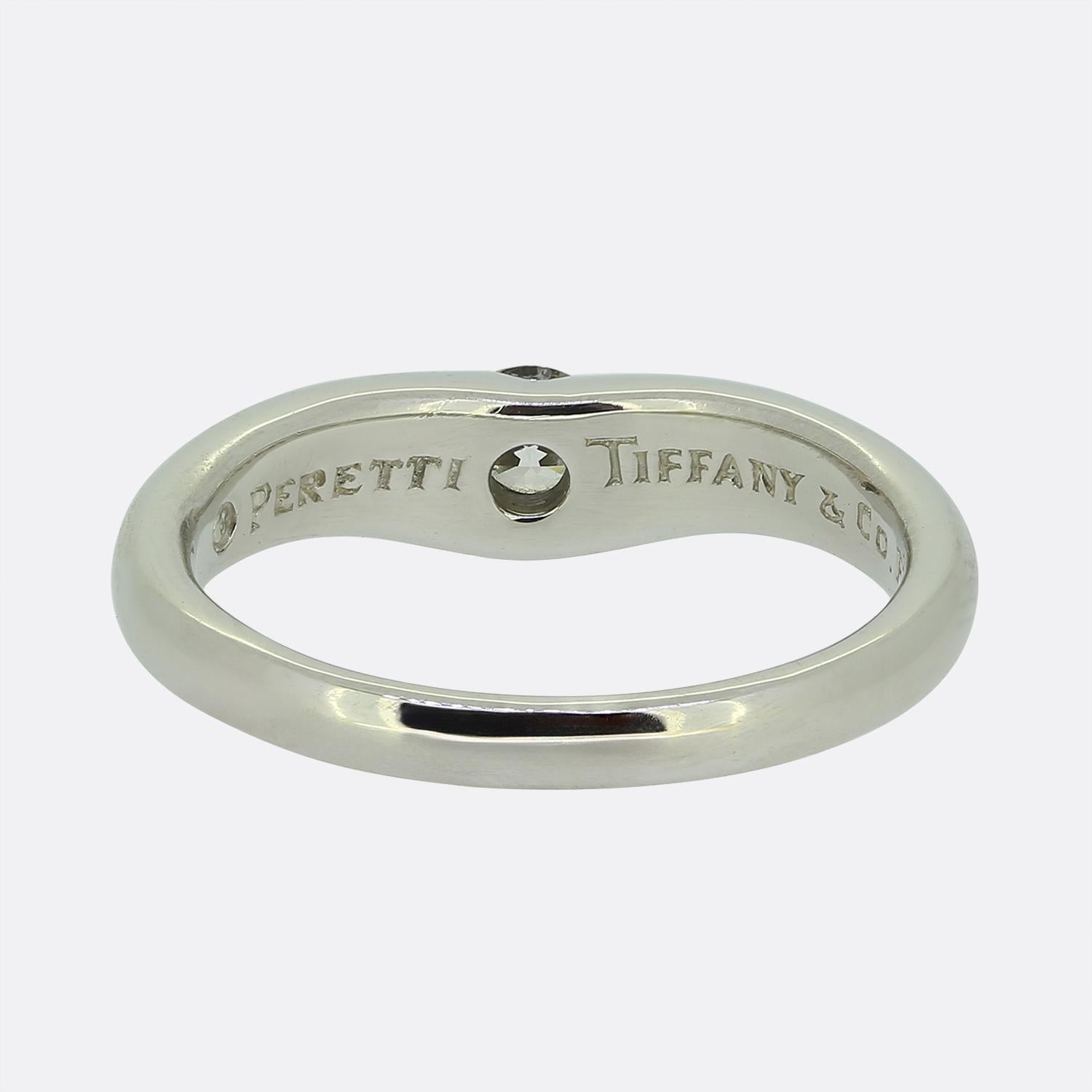 Tiffany & Co. Elsa Peretti Diamond Wedding Band Ring im Zustand „Hervorragend“ im Angebot in London, GB
