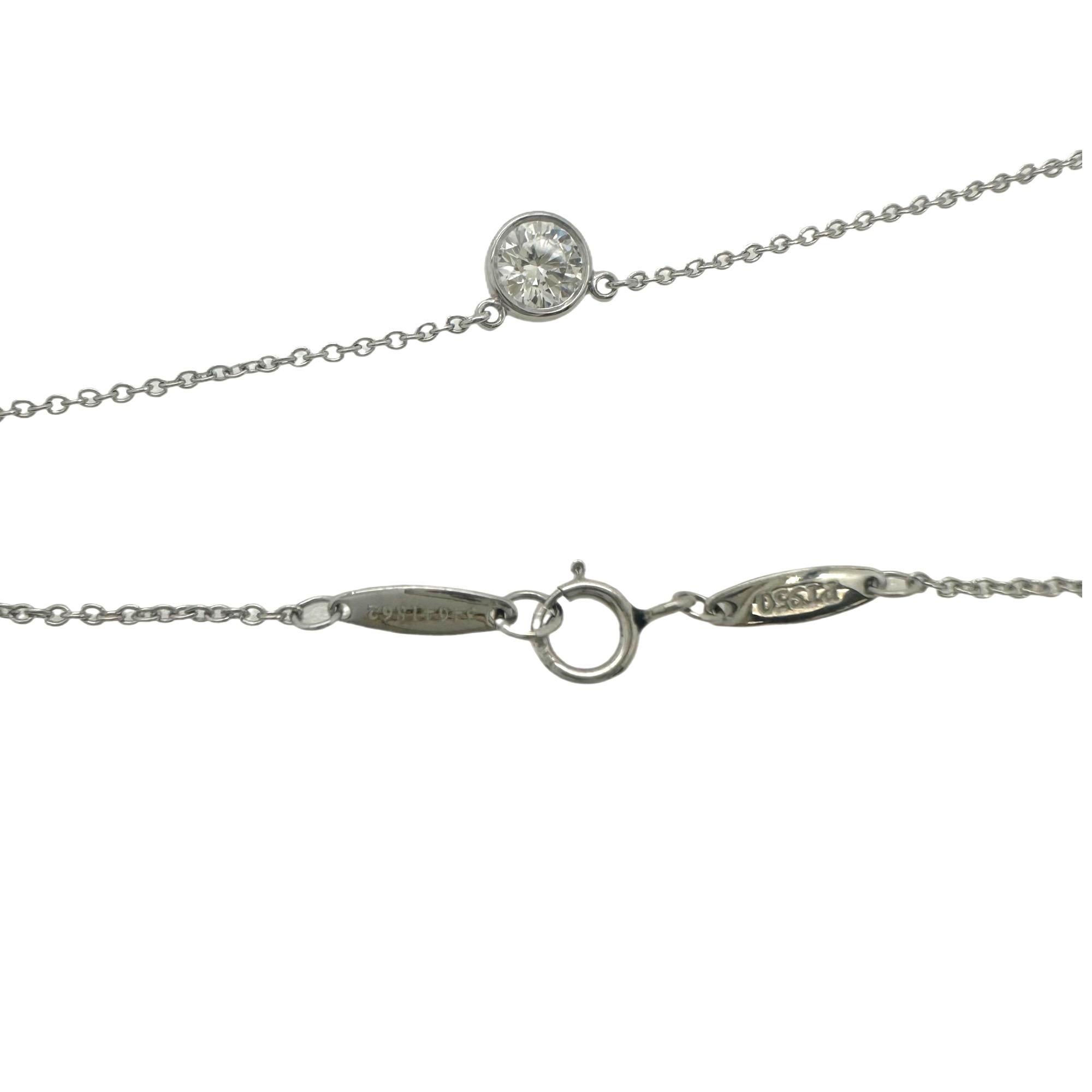 Tiffany & Co. Elsa Peretti Diamonds by the Yard Pendentif en platine avec diamants 0,37 carat en vente 6