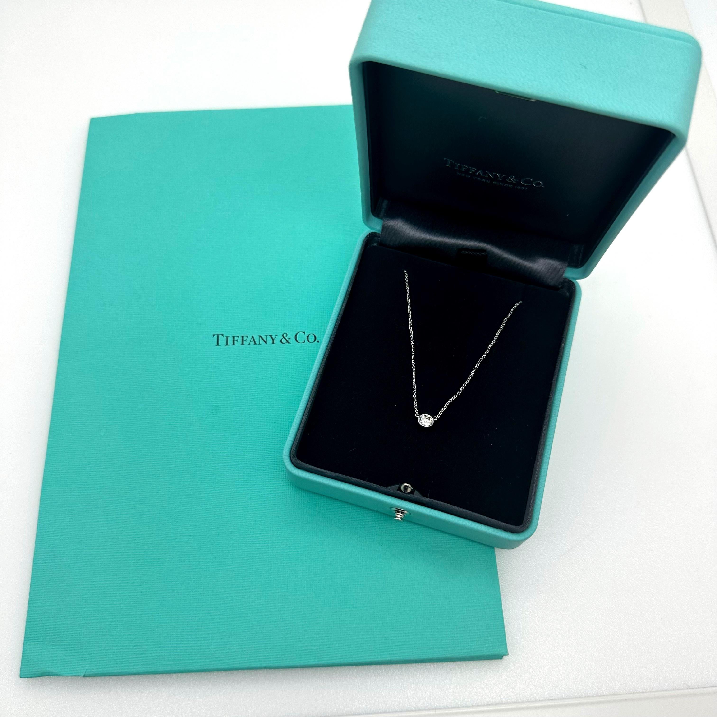 Tiffany & Co. Elsa Peretti Diamonds by the Yard Pendentif en platine avec diamants 0,37 carat en vente 7
