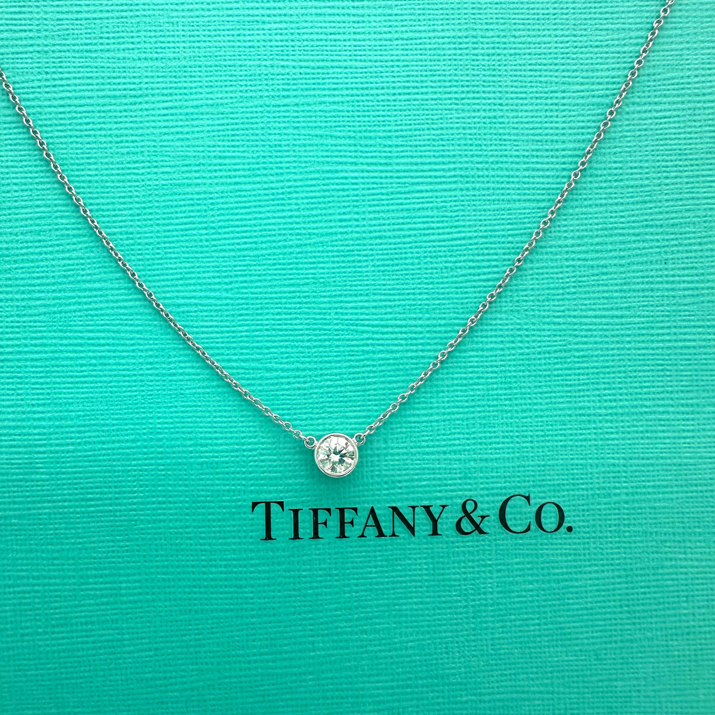Tiffany & Co. Elsa Peretti Diamonds by the Yard Pendentif en platine avec diamants 0,37 carat en vente 9