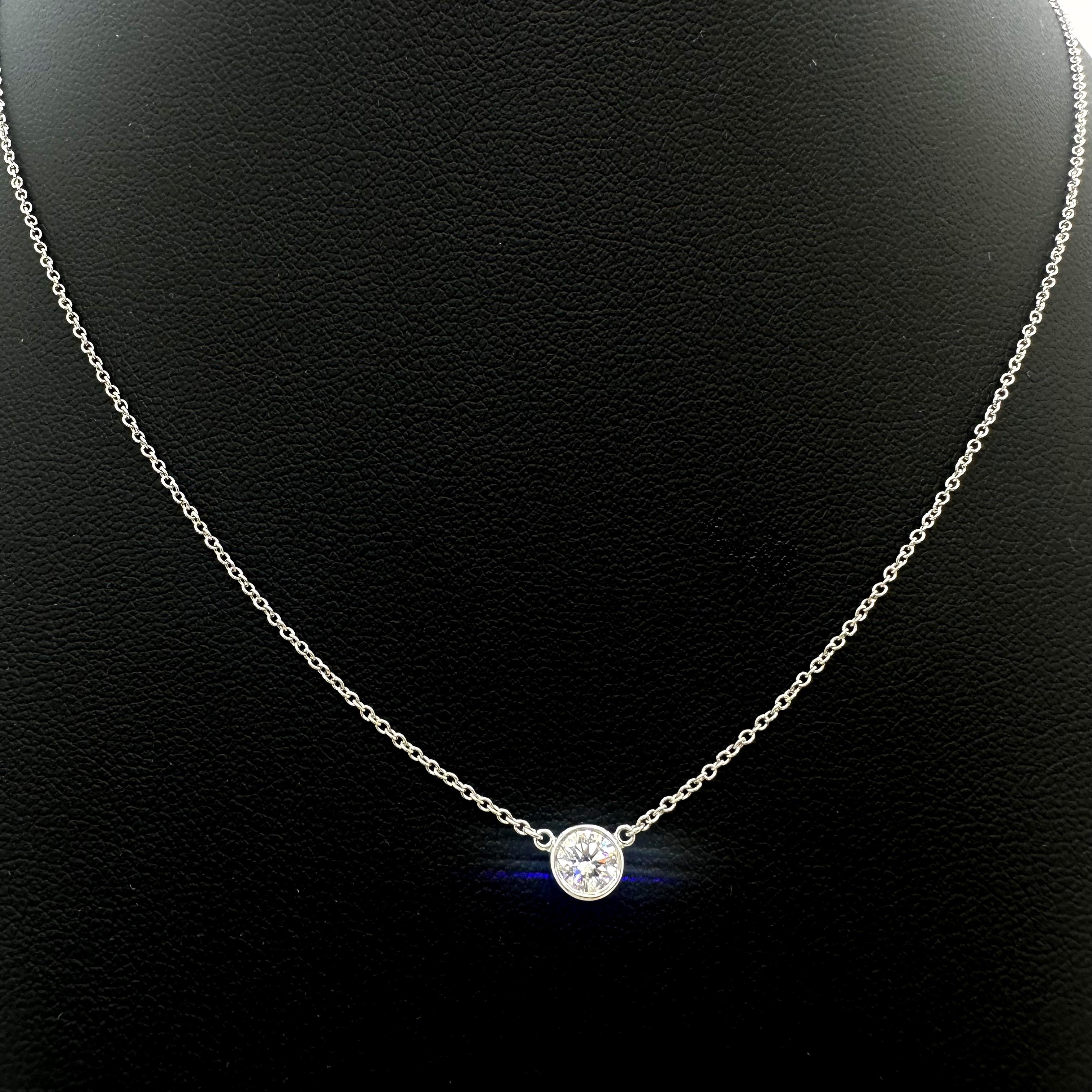 Tiffany & Co. Elsa Peretti Diamonds by the Yard Pendentif en platine avec diamants 0,37 carat en vente 1