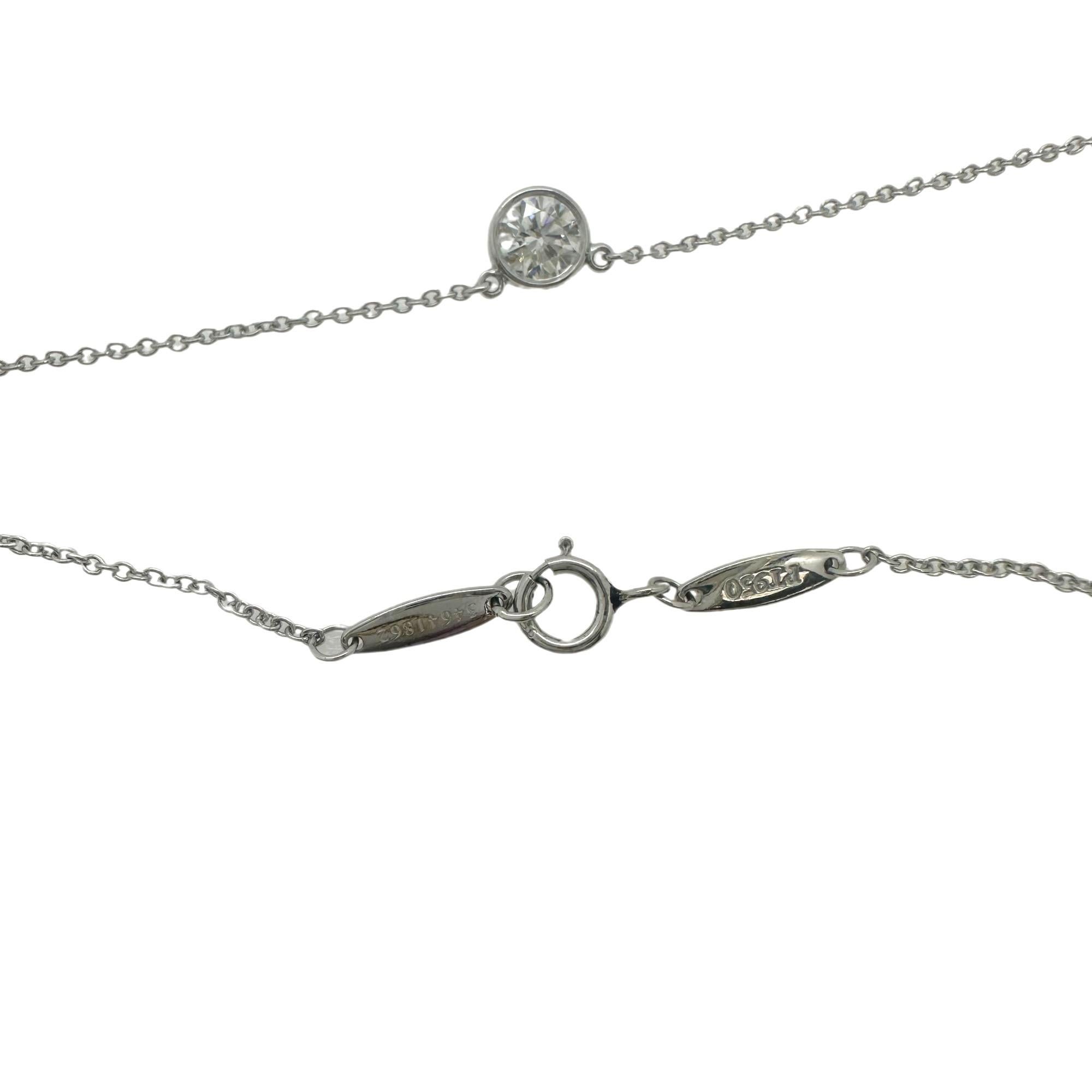 Tiffany & Co. Elsa Peretti Diamonds by the Yard 0.37 ct Diamond Pendant Platinum For Sale 4