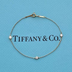 Tiffany & Co. Elsa Peretti Diamonds by the Yard 18k Gold Bracelet 0.30ct