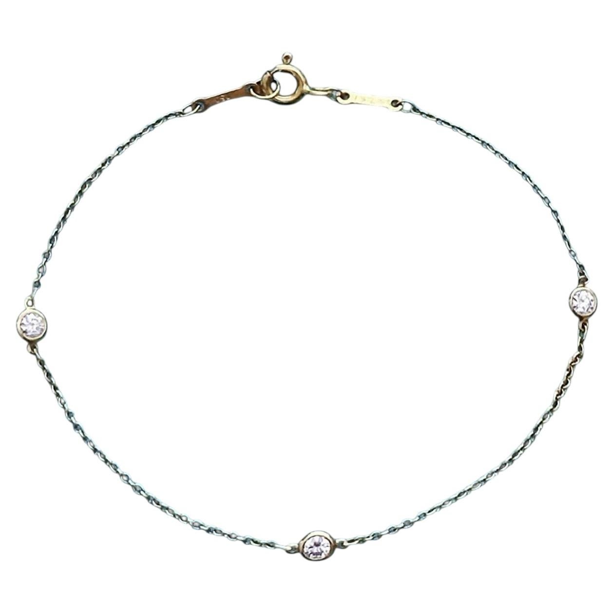 Tiffany & Co. Elsa Peretti Diamanten von der Yard 18k Gold Armband 0,30ct