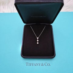 Tiffany & Co. Elsa Peretti Diamonds by the Yard 3 - Collana con pendente a goccia con 3 diamanti, argento sterling