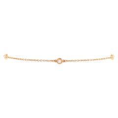 Tiffany & Co. Elsa Peretti Diamonds by the Yard 3 Stone Bracelet 18K Rose Gold