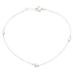 Tiffany & Co. Elsa Peretti Diamonds by the Yard 3-Stone Bracelet Platinum