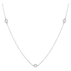 Tiffany & Co. Elsa Peretti Diamonds By The Yard 5 Stone Necklace Platinum