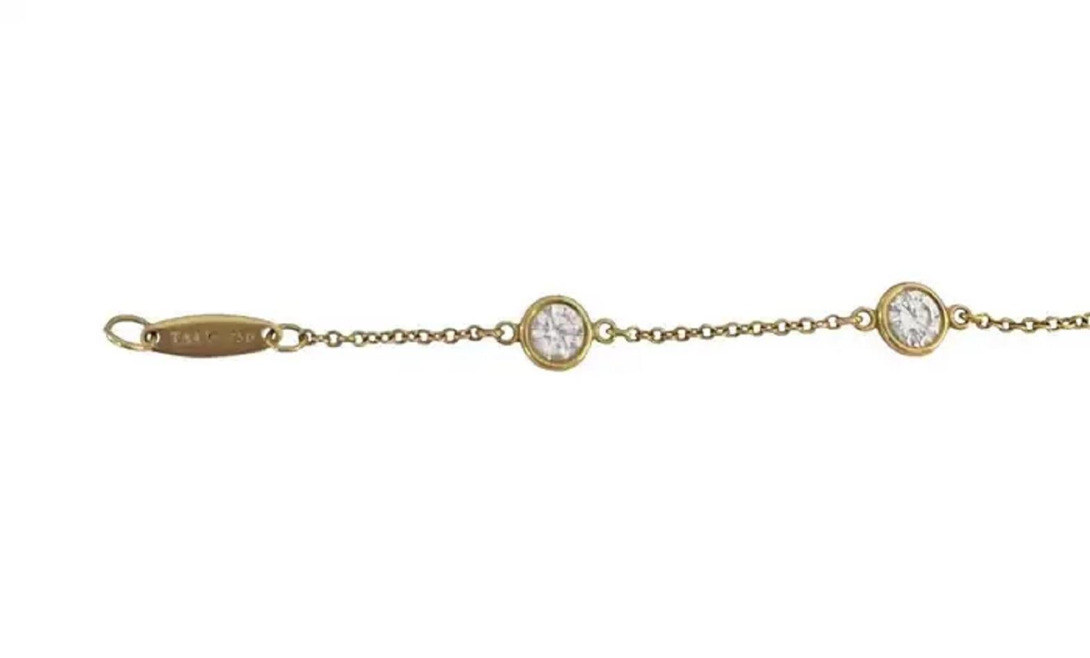 Taglio rotondo Tiffany & Co. Elsa Peretti Bracciale con diamanti da 1,40 carati in vendita