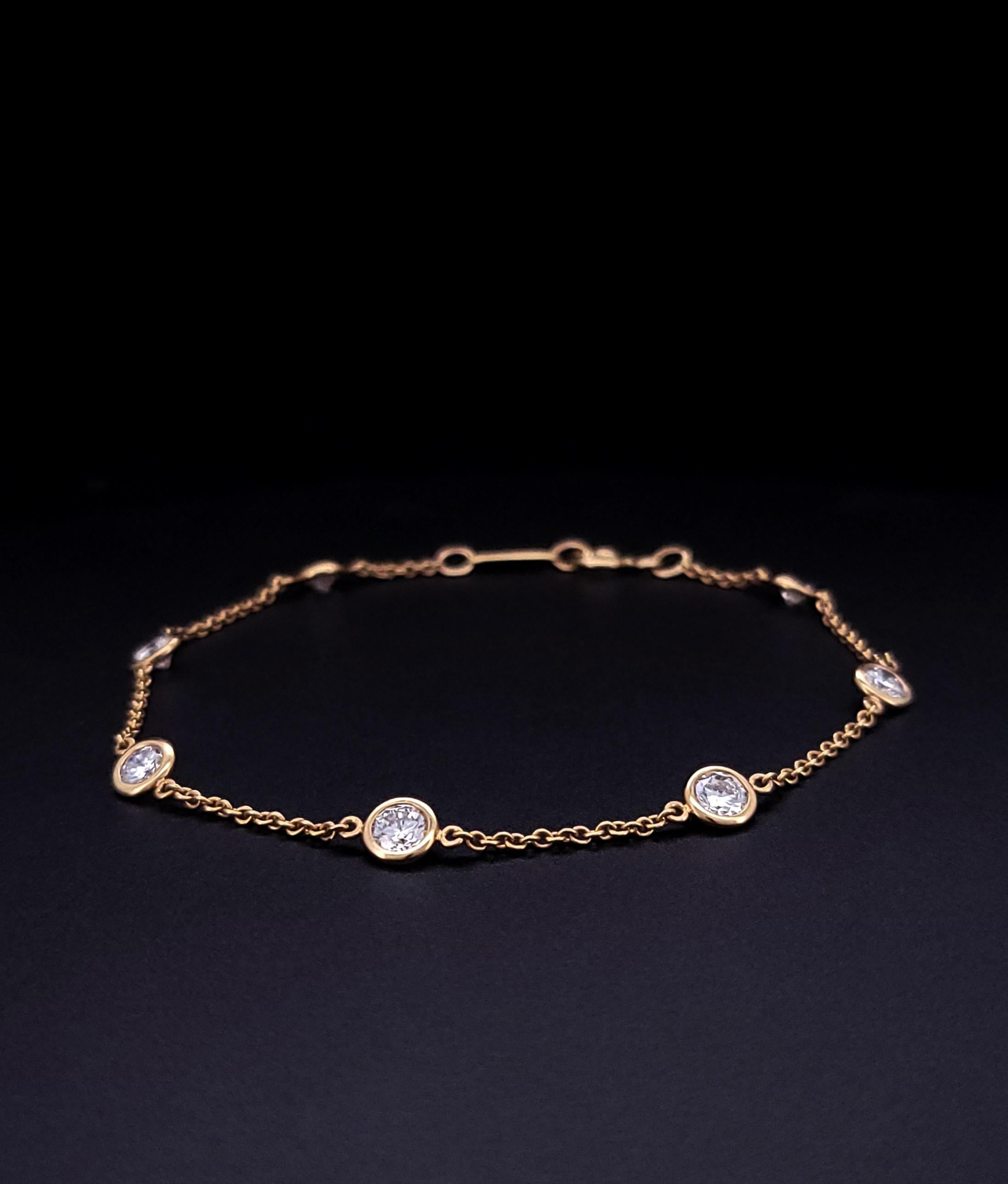 Donna Tiffany & Co. Elsa Peretti Bracciale con diamanti da 1,40 carati in vendita
