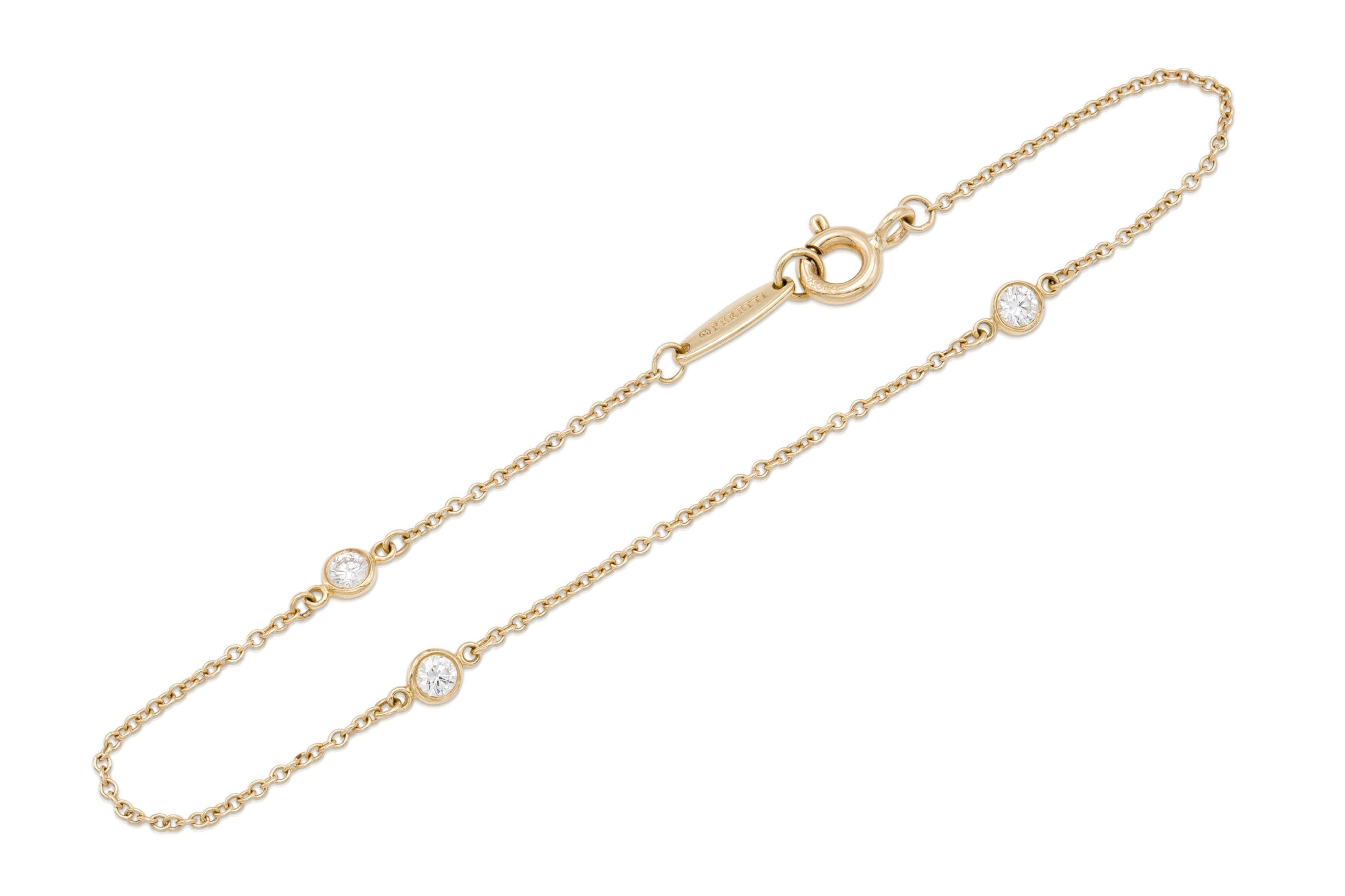 Taglio rotondo Tiffany & Co. Bracciale Elsa Peretti Diamonds by The Yard in vendita