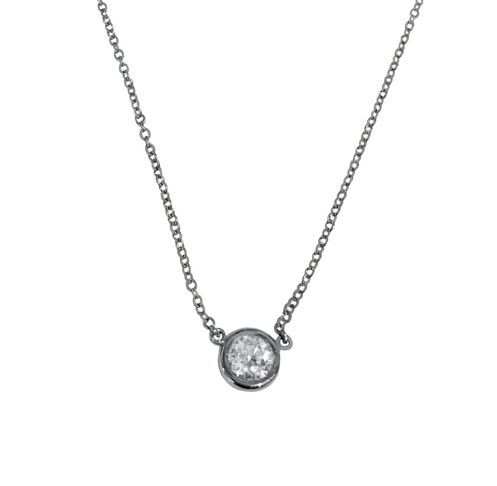 Tiffany & Co. Elsa Peretti Diamonds by the Yard Diamond Pendant, 0.5ct. In Excellent Condition For Sale In New York, NY