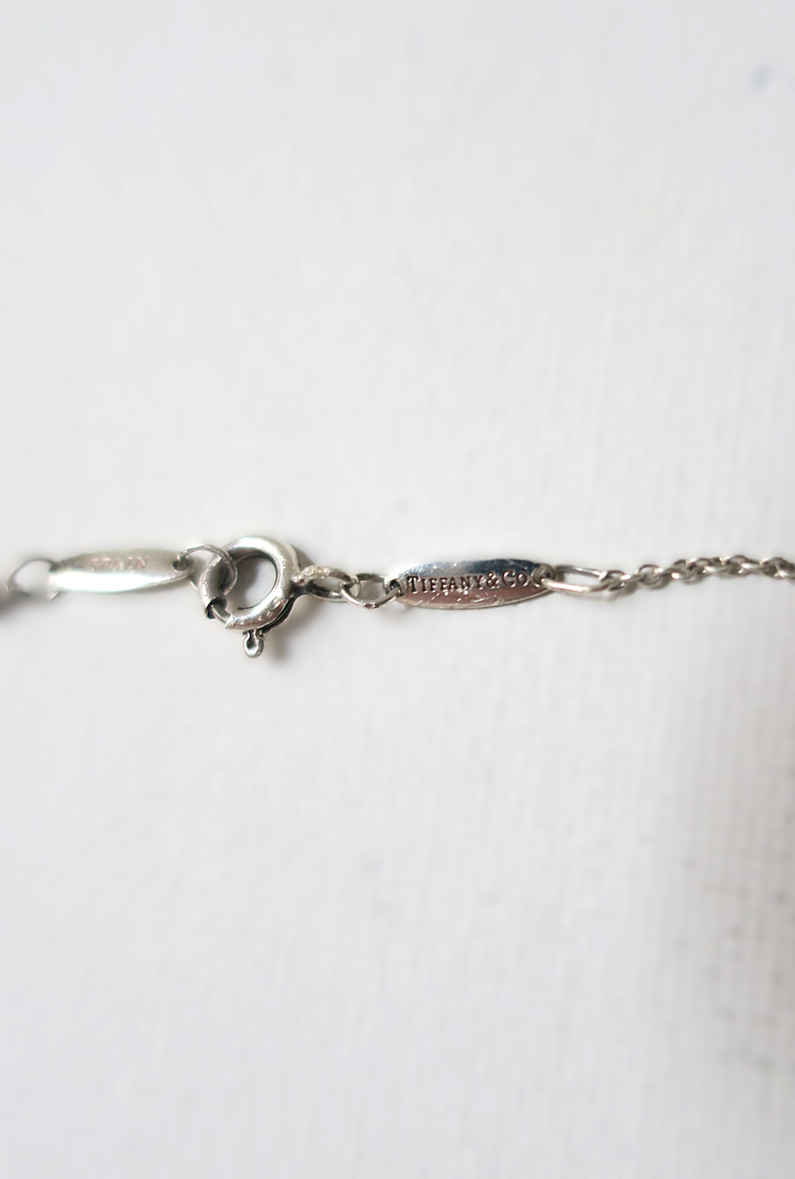 Tiffany & Co Elsa Peretti Diamonds by the Yard Diamond Pendant Necklace In condizioni buone in vendita a New York, NY