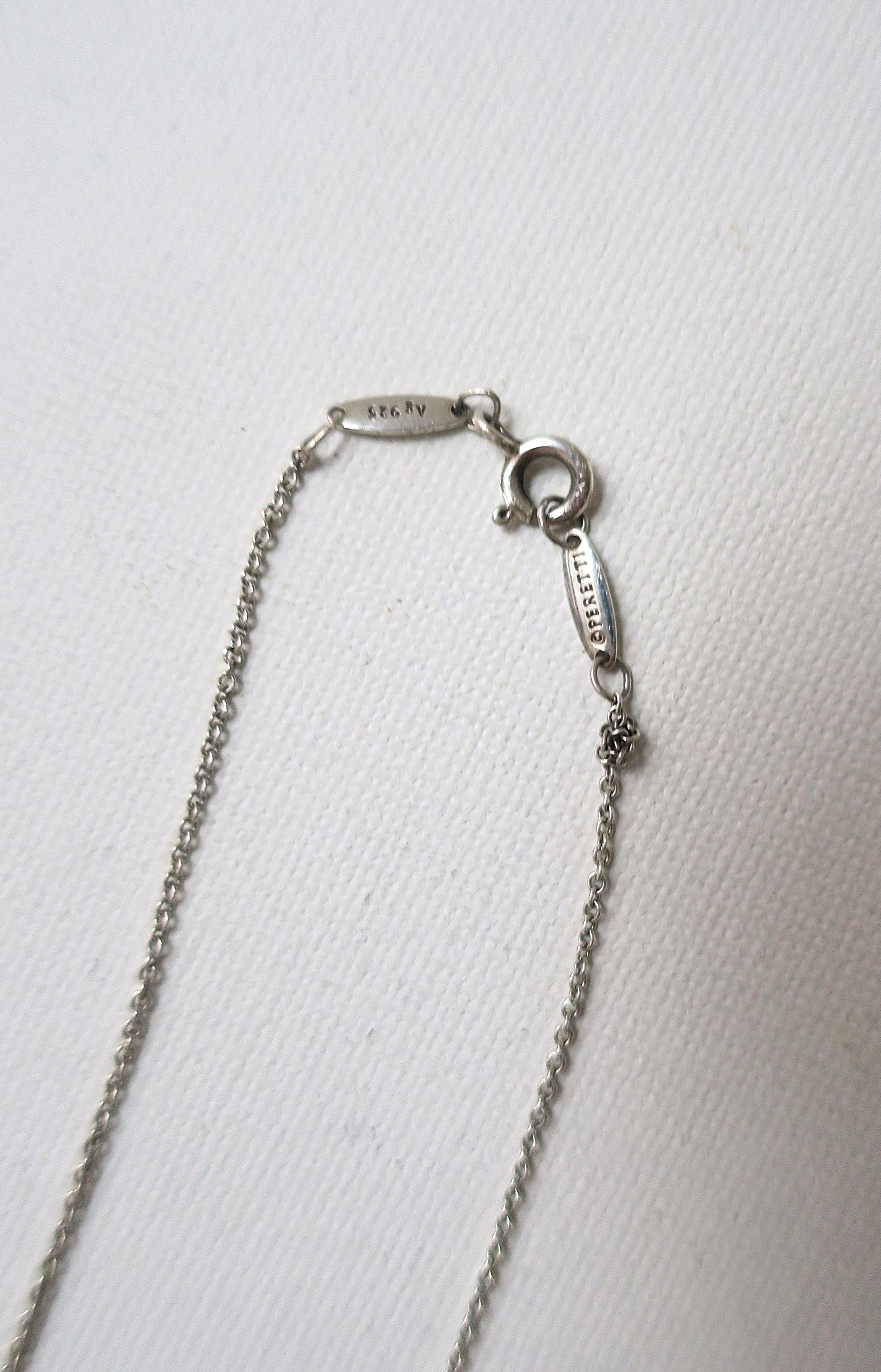 da uomo o donna Tiffany & Co Elsa Peretti Diamonds by the Yard Diamond Pendant Necklace in vendita