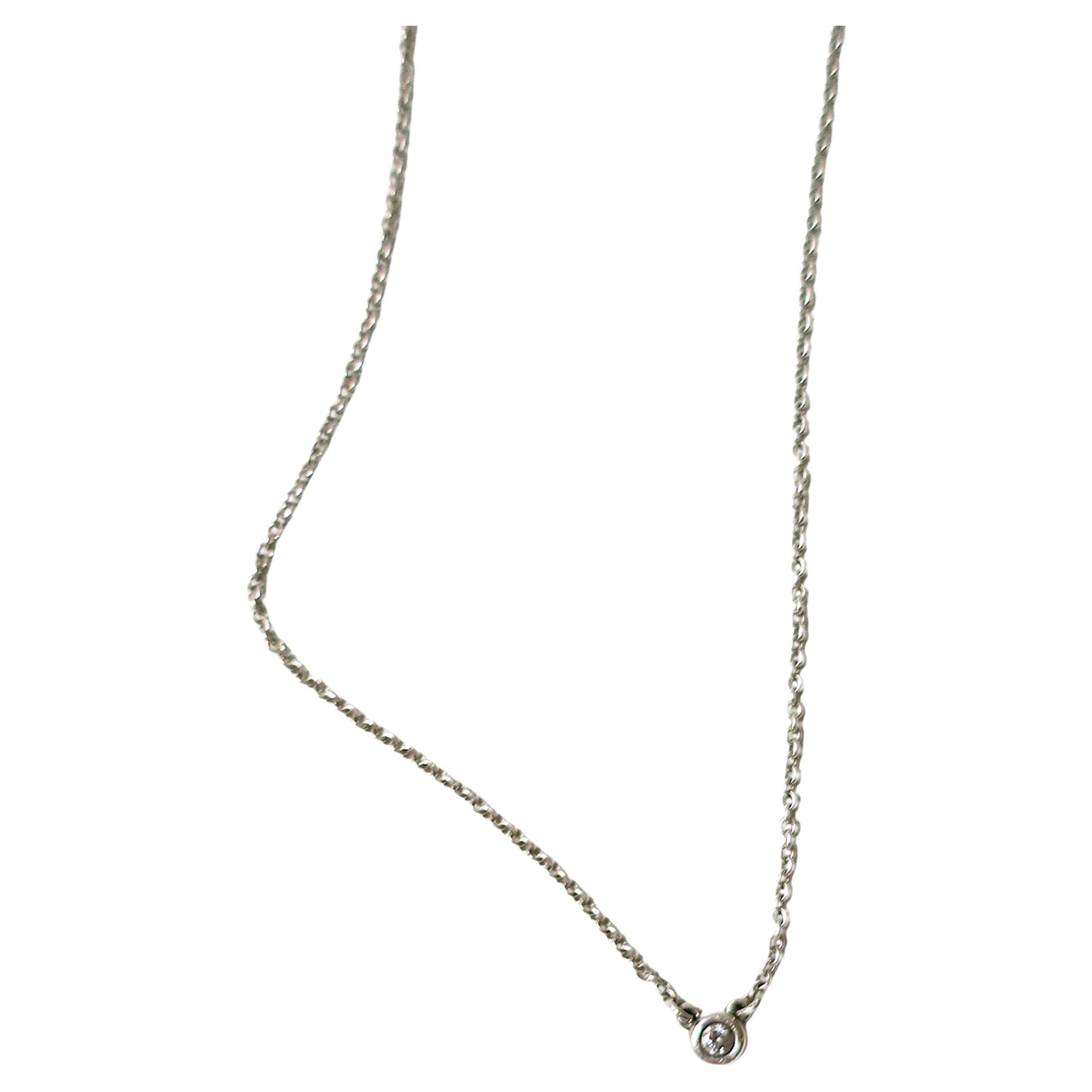 Tiffany & Co Elsa Peretti Diamonds by the Yard Diamond Pendant Necklace