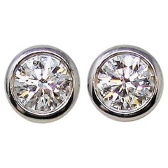 Tiffany & Co. Elsa Peretti Diamonds by the Yard Diamond Platinum Stud Earrings