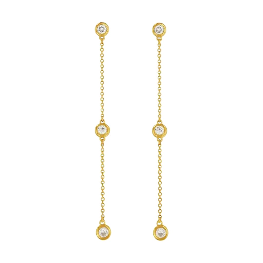 Tiffany
Co. Elsa Peretti Diamanten by the Yard Tropfenohrringe