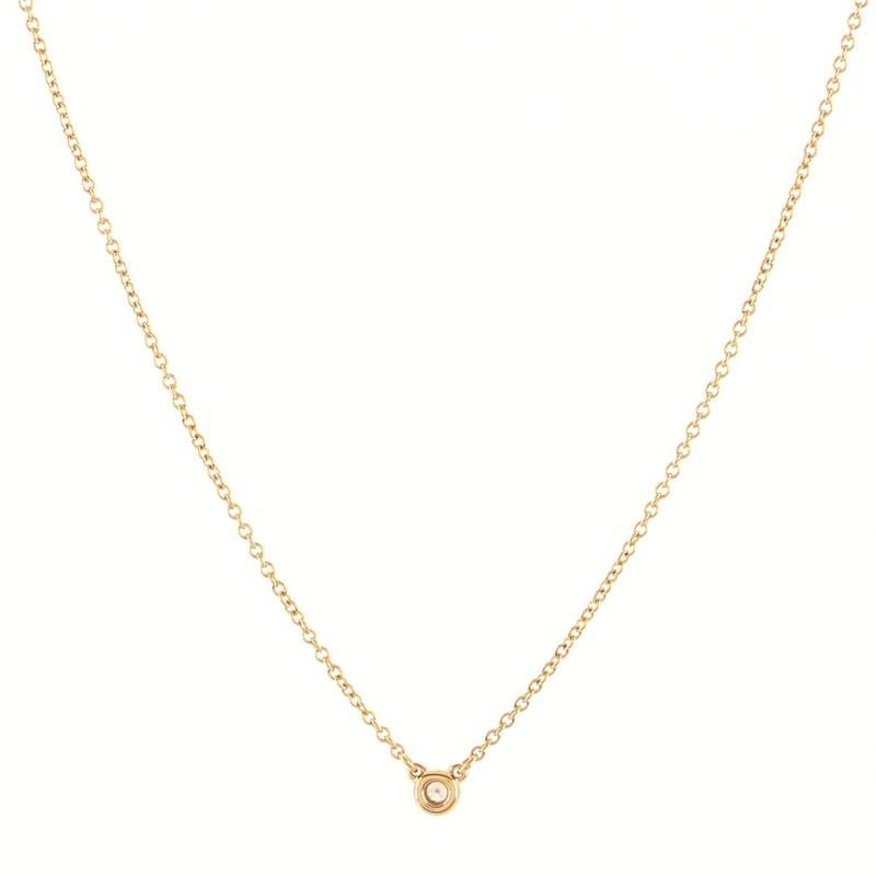 Tiffany & Co. Elsa Peretti Diamonds by The Yard Necklace 18K Rose Gold In Good Condition In New York, NY