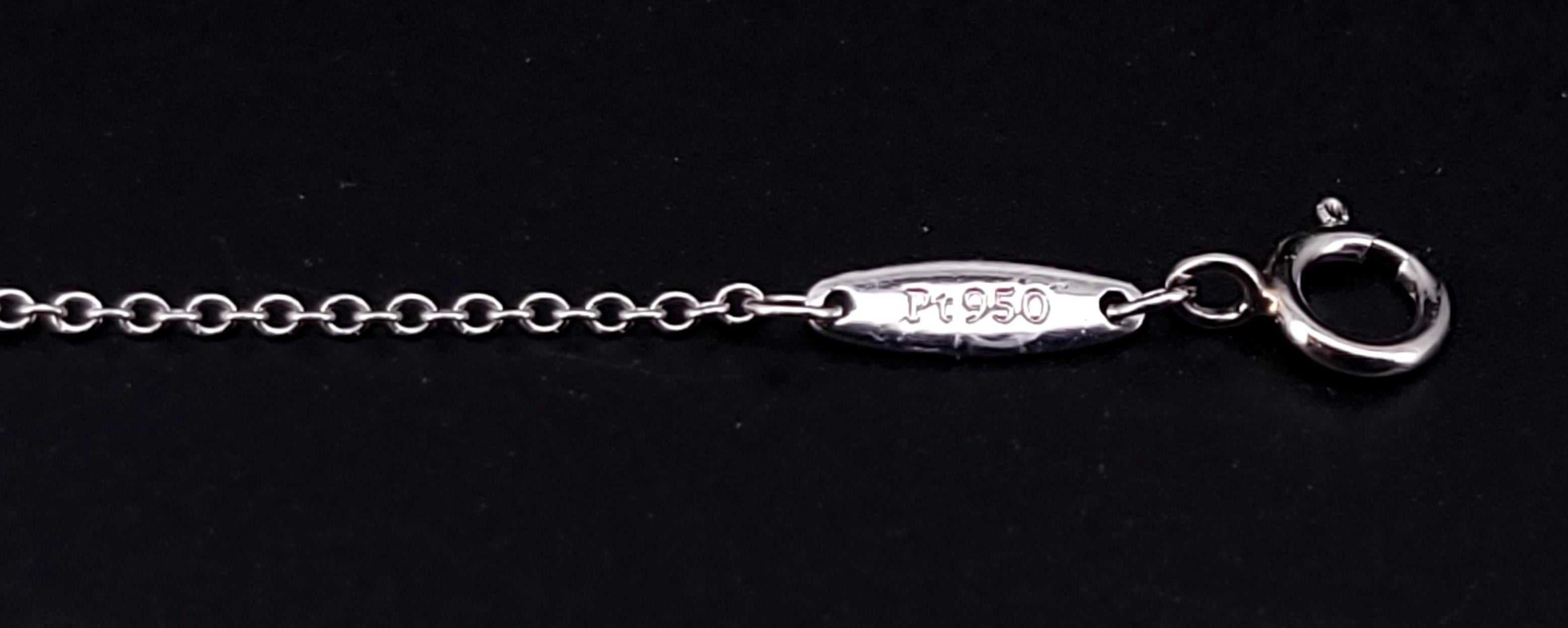 Taglio rotondo Tiffany & Co. Collana Elsa Peretti con diamanti a metro in platino in vendita