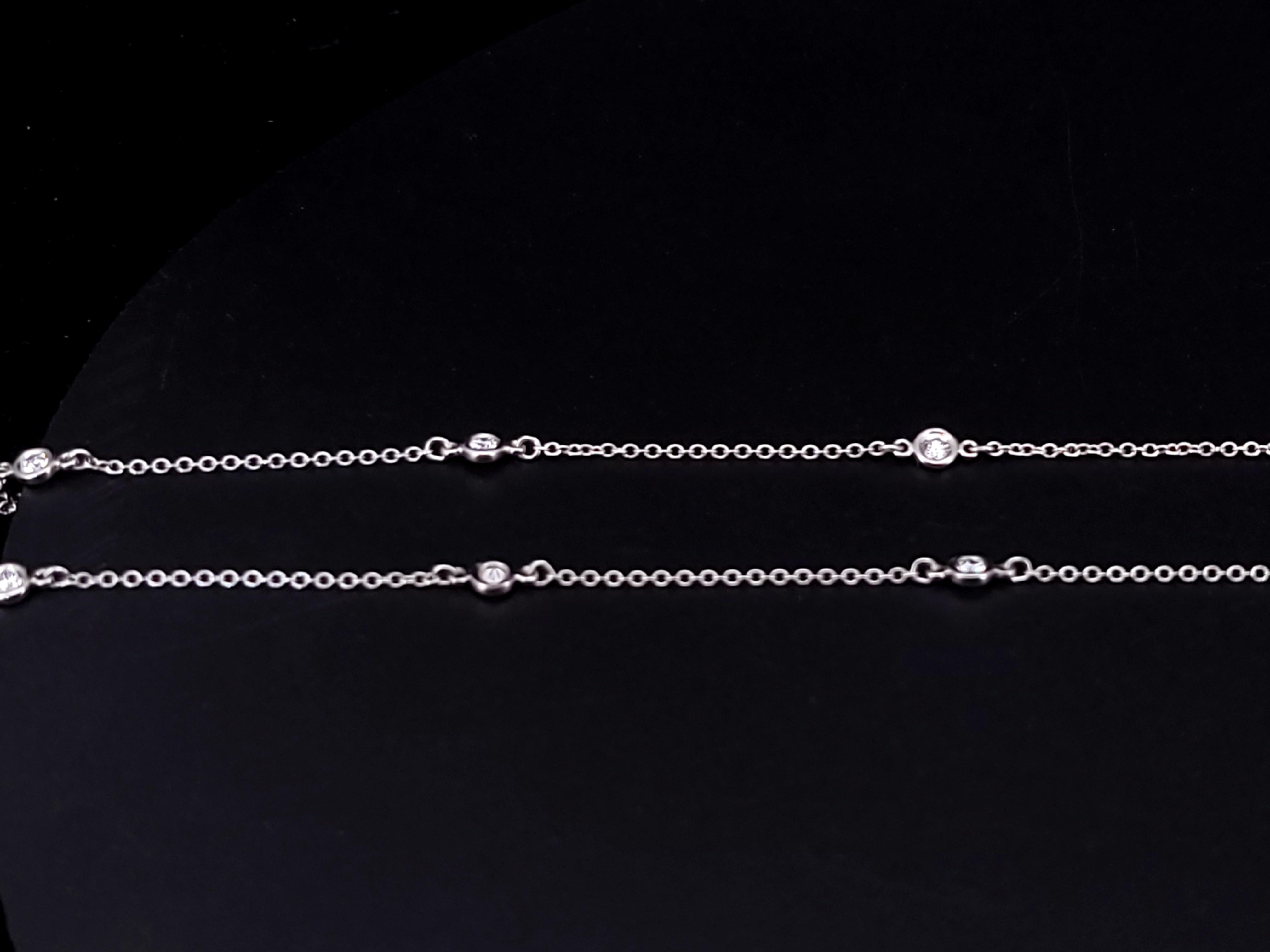 Tiffany & Co. Collana Elsa Peretti con diamanti a metro in platino In condizioni Nuovo in vendita a New York, NY