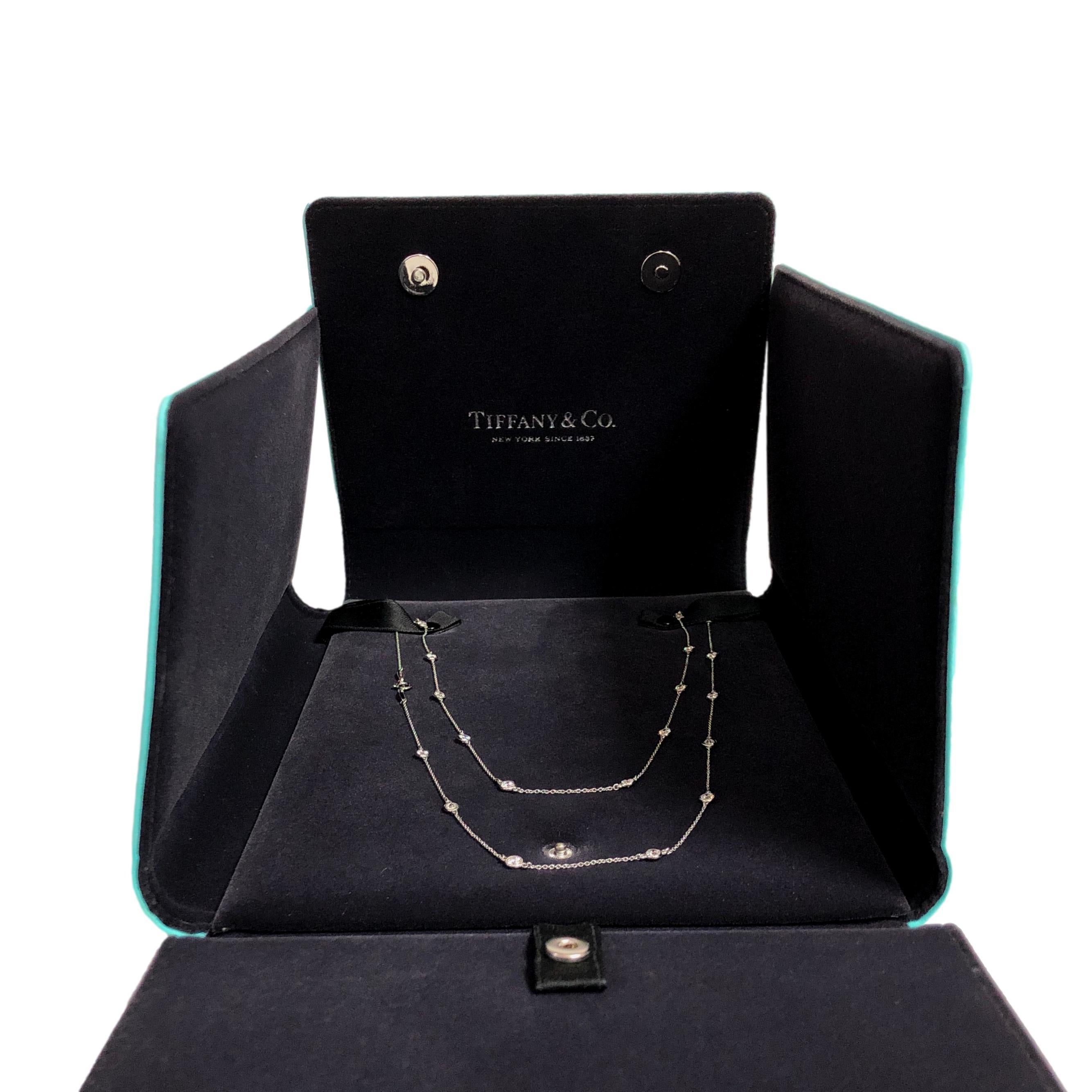 Tiffany & Co. Elsa Peretti Diamonds by the Yard Necklace Platinum 2.70 Cts 30
