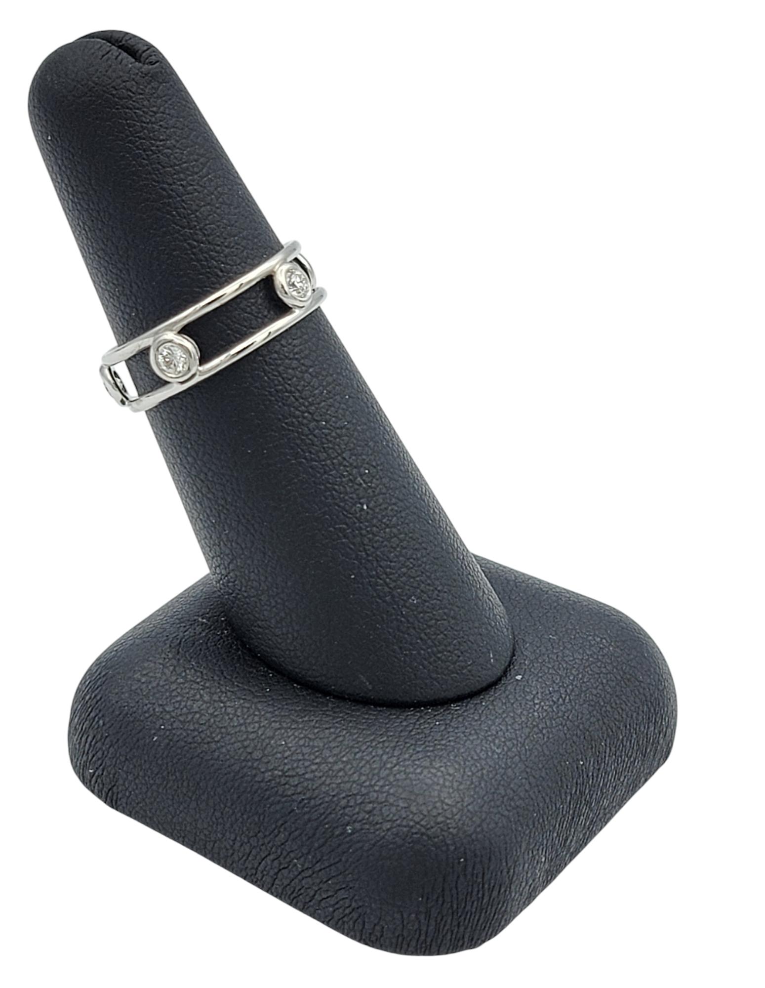 Tiffany & Co. Elsa Peretti Diamonds by the Yard Negative Space Band Ring For Sale 4