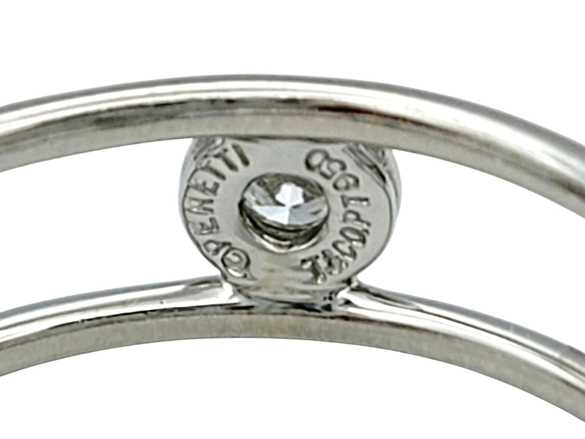 Women's or Men's Tiffany & Co. Elsa Peretti Diamonds by the Yard Negative Space Band Ring For Sale