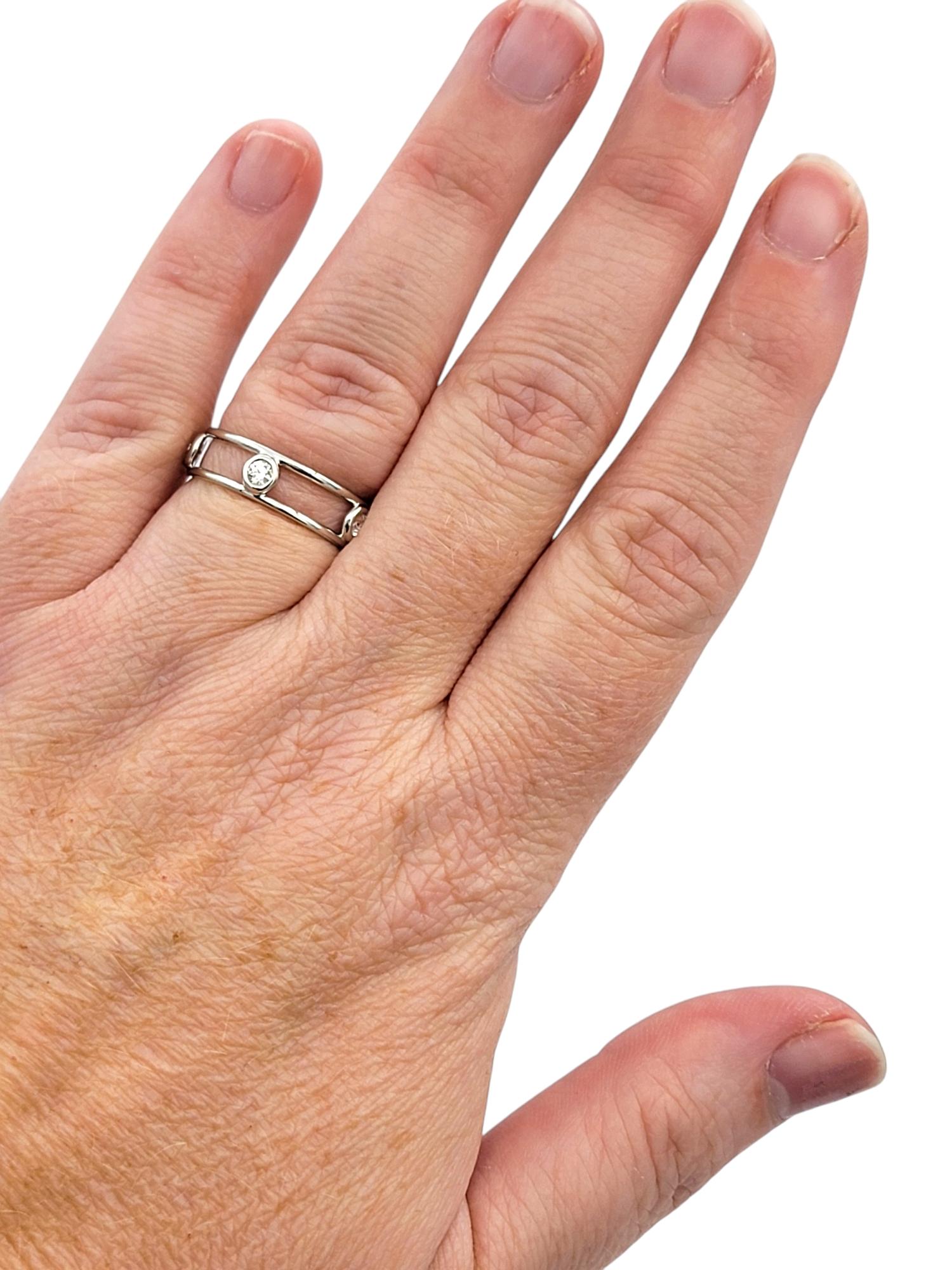 Tiffany & Co. Elsa Peretti Diamonds by the Yard Negative Space Band Ring For Sale 1