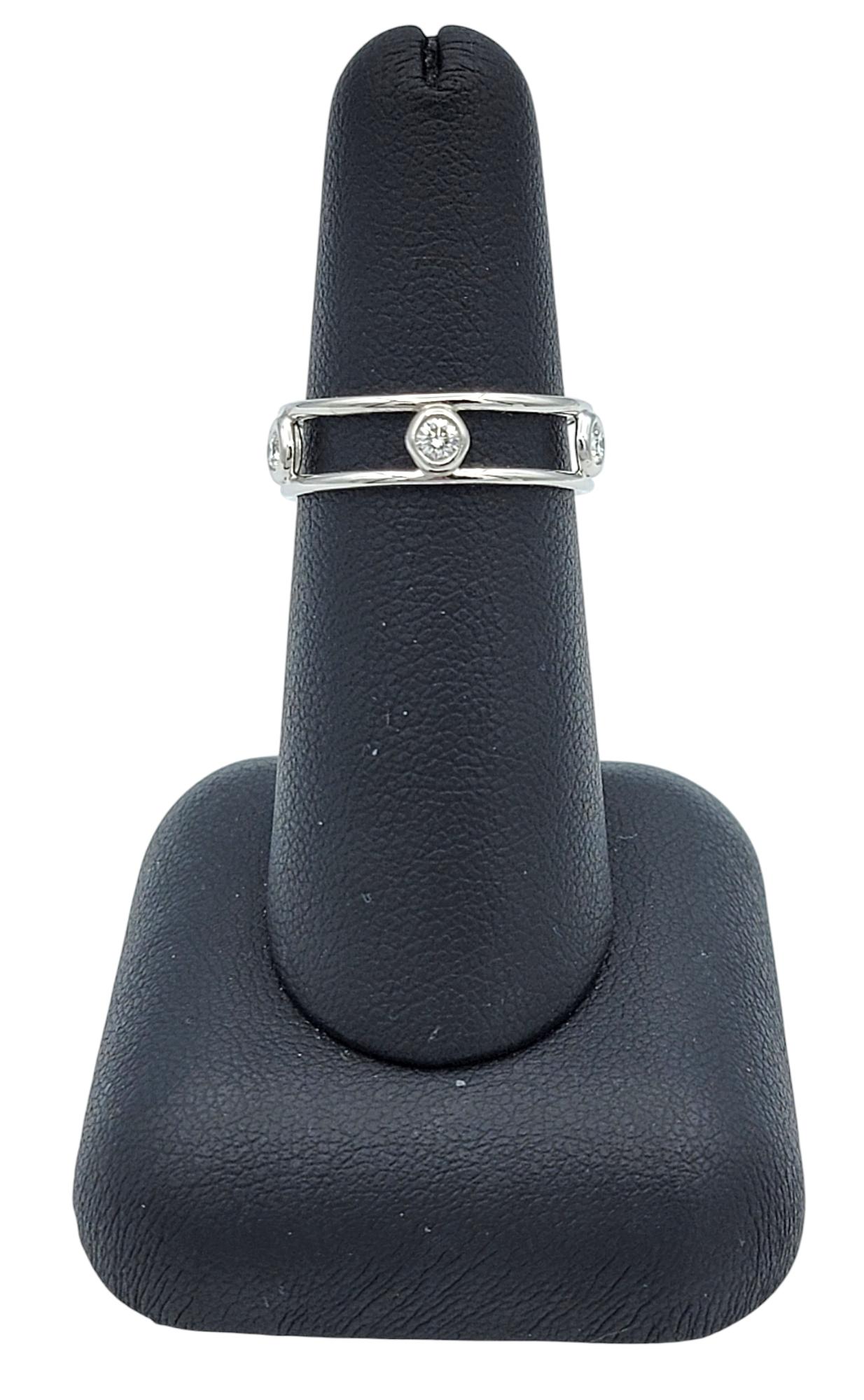 Tiffany & Co. Elsa Peretti Diamonds by the Yard Negative Space Band Ring For Sale 3
