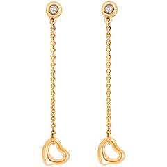 Tiffany & Co. Elsa Peretti Diamonds by the Yard Open Heart Earrings (boucles d'oreilles cœur ouvert)