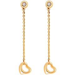 Tiffany & Co. Elsa Peretti Diamonds by the Yard Open Heart Earrings