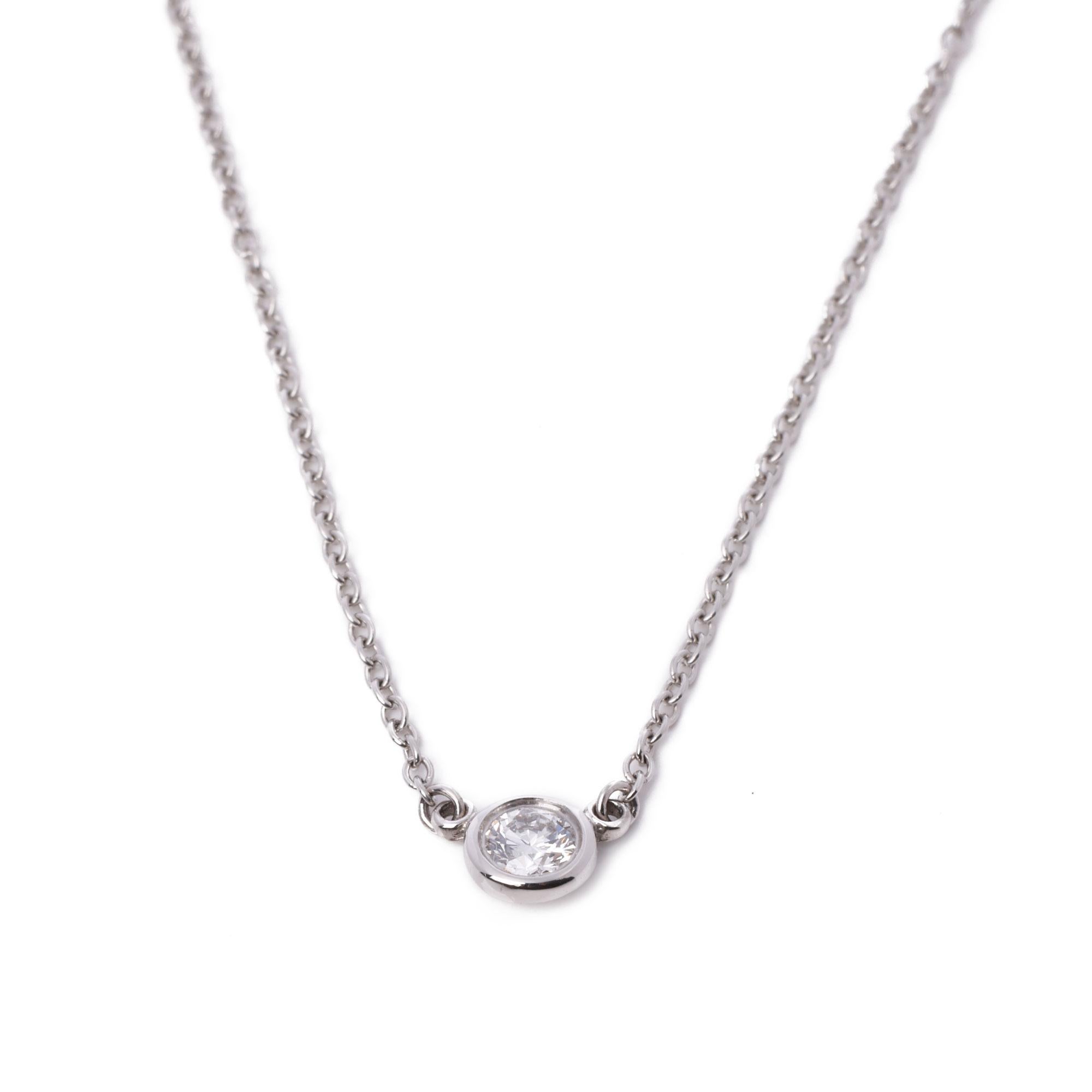 tiffany solitaire diamond necklace
