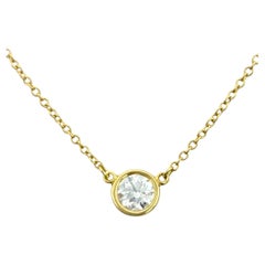 Tiffany & Co. Elsa Peretti Diamonds by the Yard Pendant Necklace 18 Karat Gold