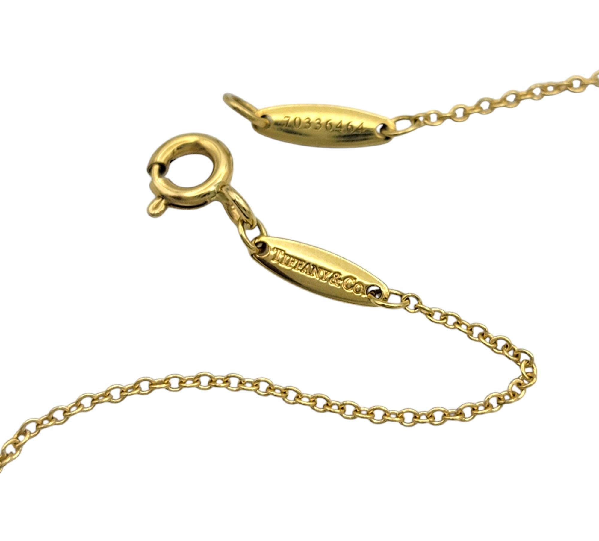Tiffany & Co. Elsa Peretti Diamonds by the Yard Pendant Necklace 18 Karat Gold In Good Condition For Sale In Scottsdale, AZ