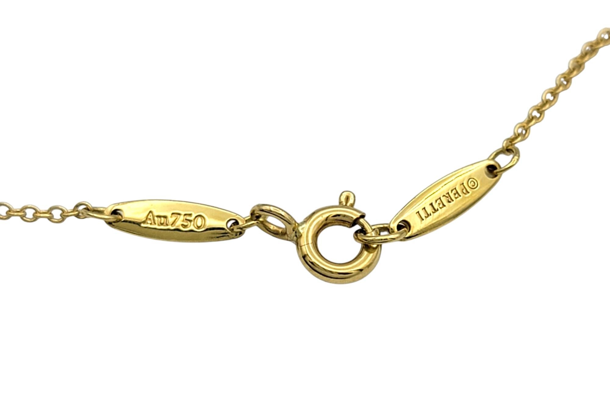 Women's or Men's Tiffany & Co. Elsa Peretti Diamonds by the Yard Pendant Necklace 18 Karat Gold For Sale