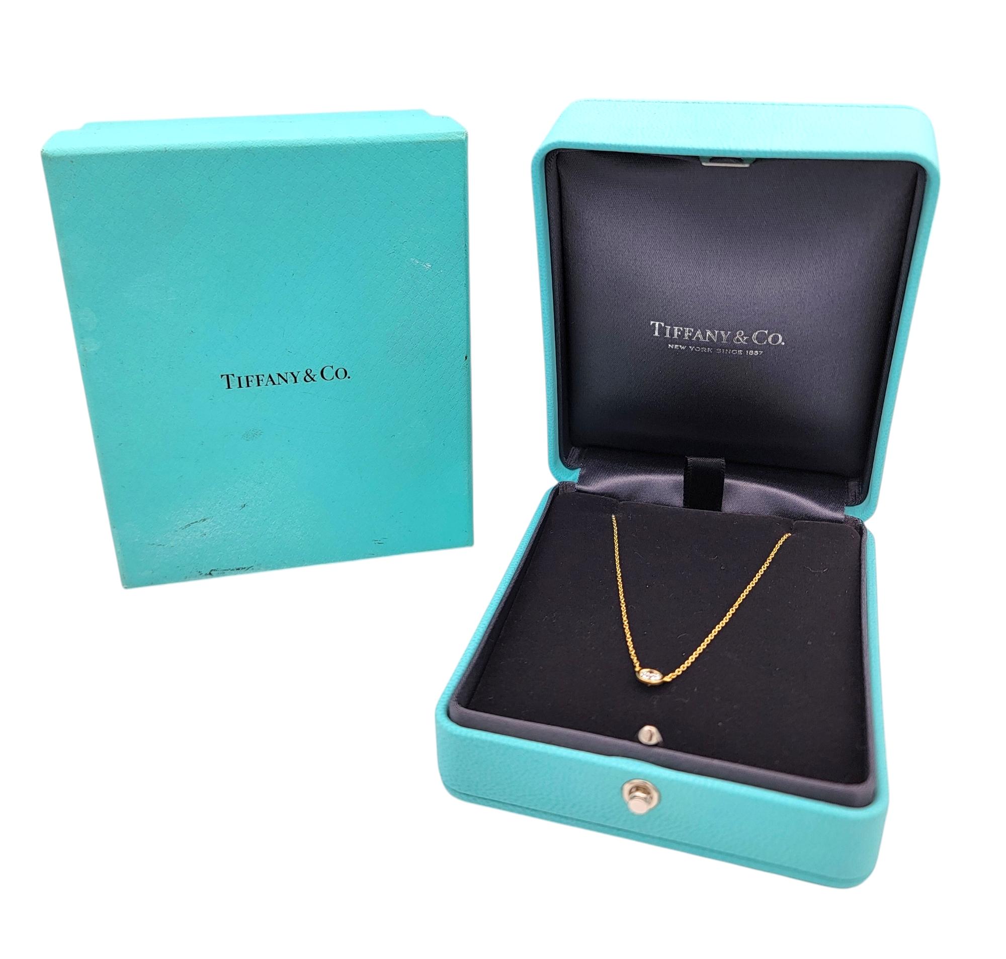 Tiffany & Co. Elsa Peretti Diamonds by the Yard Pendant Necklace 18 Karat Gold For Sale 3