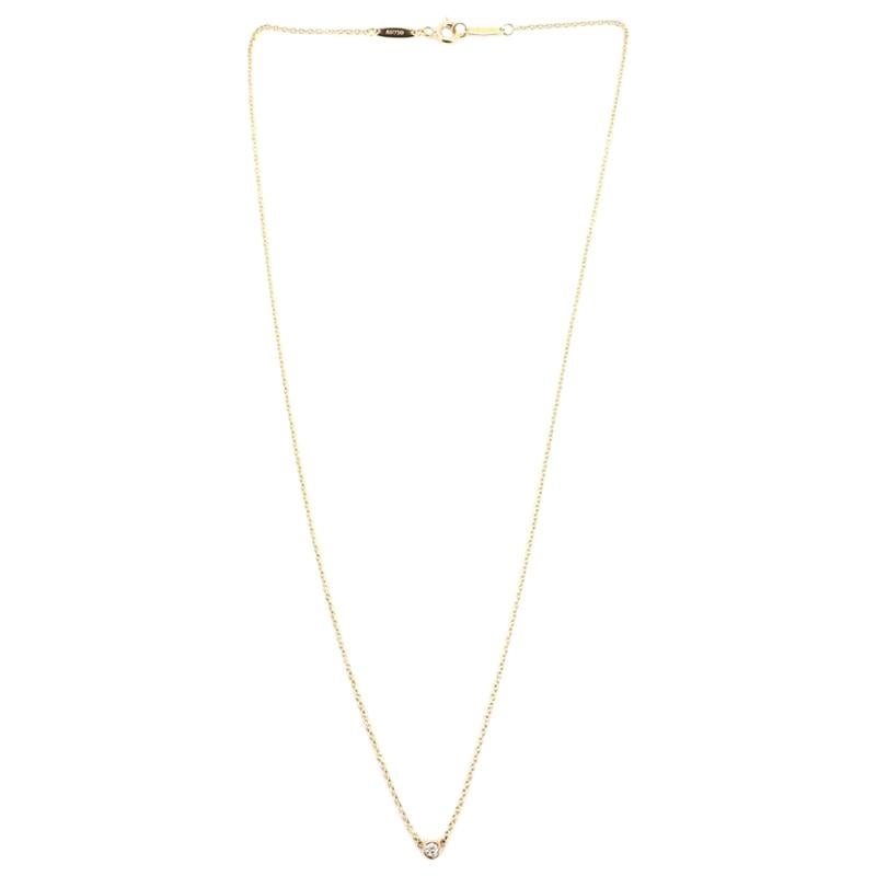 Tiffany & Co. Elsa Peretti Diamonds by the Yard Pendant Necklace 18 Karat Gold