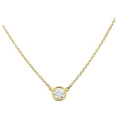 Tiffany & Co. Elsa Peretti Diamonds by the Yard Pendant Necklace 18 Karat Gold