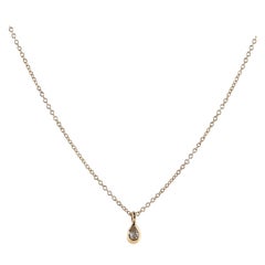 Tiffany & Co. Elsa Peretti Diamonds by the Yard Pendant Necklace 18K Rose Gold