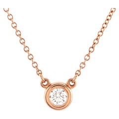 Tiffany & Co. Elsa Peretti Diamonds by the Yard Pendant Necklace 18k Rose Gold