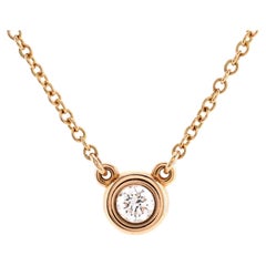 Tiffany & Co. Elsa Peretti Diamonds By The Yard Pendant Necklace 18K Rose Gold 