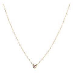 Tiffany & Co. Elsa Peretti Diamonds by the Yard Pendant Necklace 18K Rose Gold w