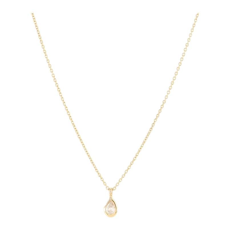 Tiffany & Co. Elsa Peretti Diamonds by The Yard Pendant Necklace 18K Yellow Gold